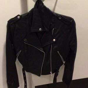 Forever 21 Black Leather Biker Jacket